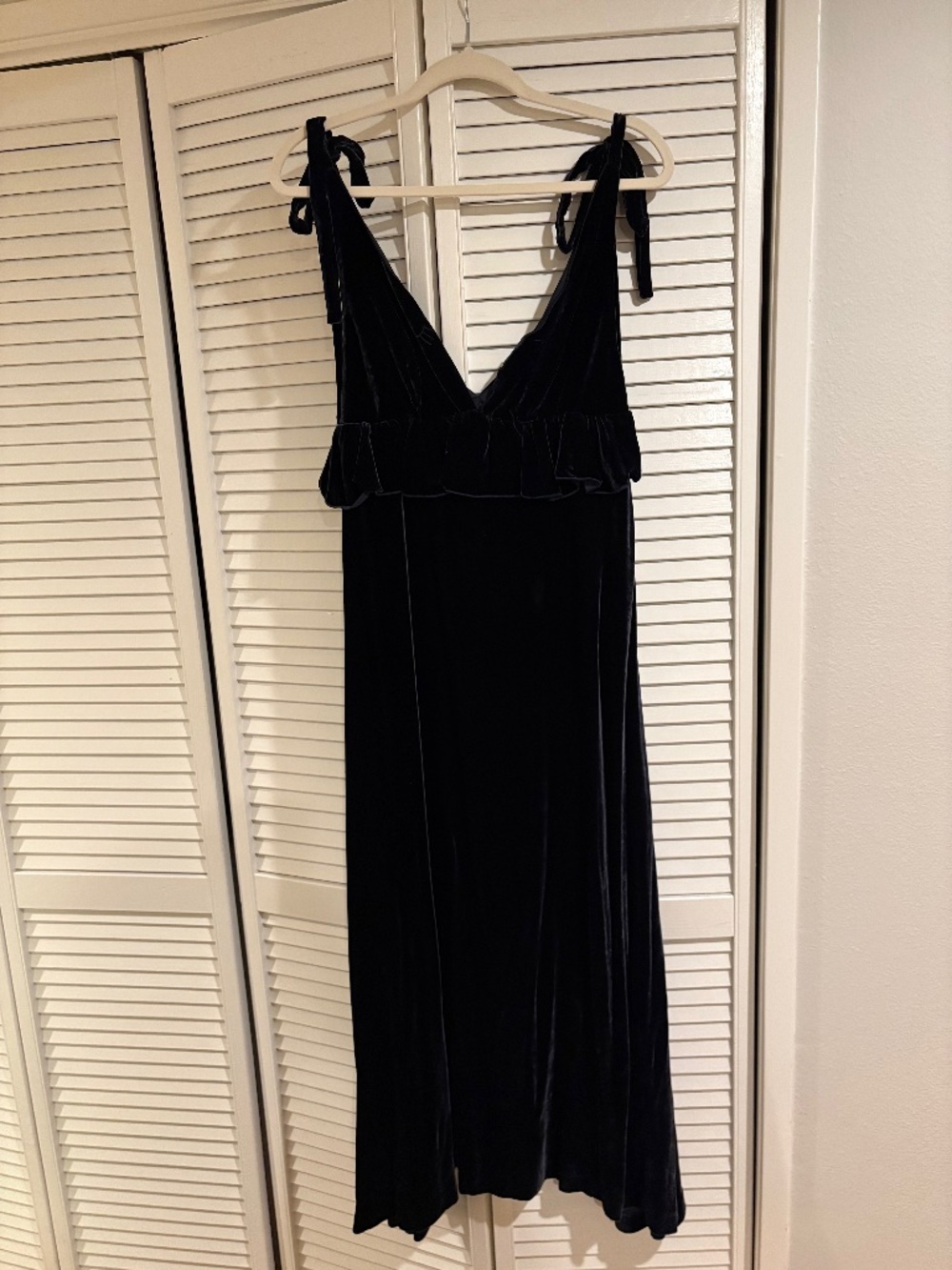 Vivetta Silk Velvet Face Motif Dress with Tie Straps